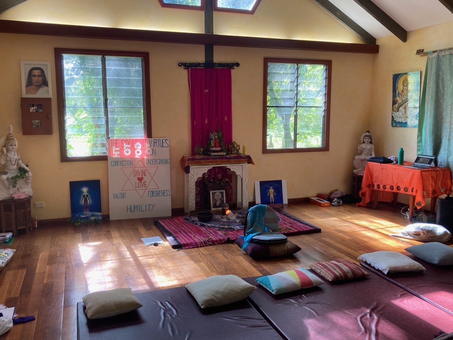 Mello's sacred gathering space, set for an in-person experience